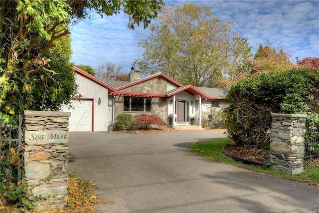 view of front of house featuring a garage