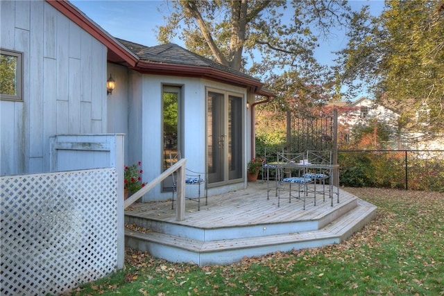 view of wooden deck