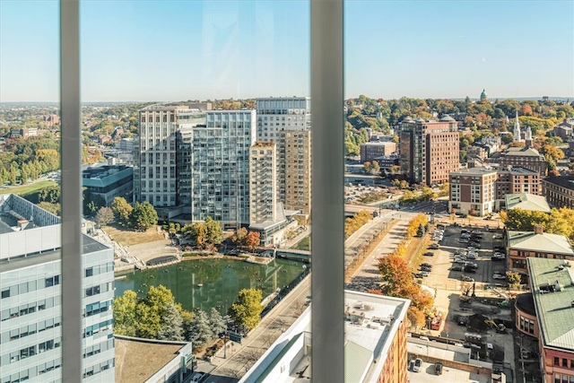 city view with a water view