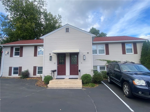 view of split level home