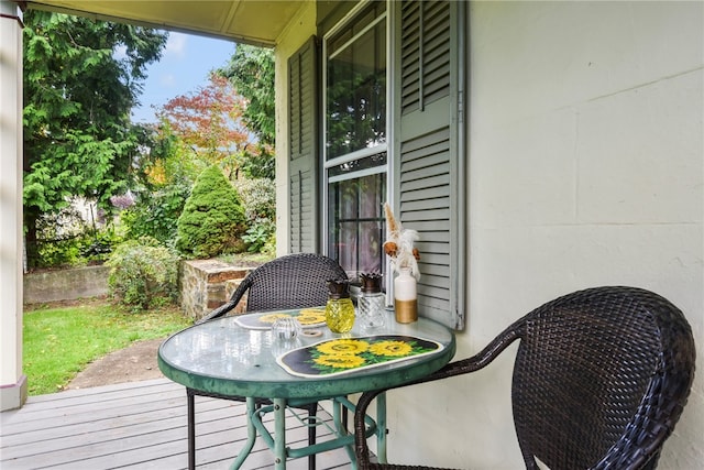 exterior space with a wooden deck