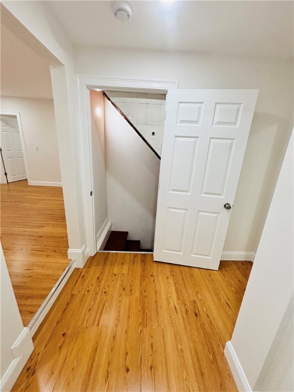 interior space featuring light wood-type flooring