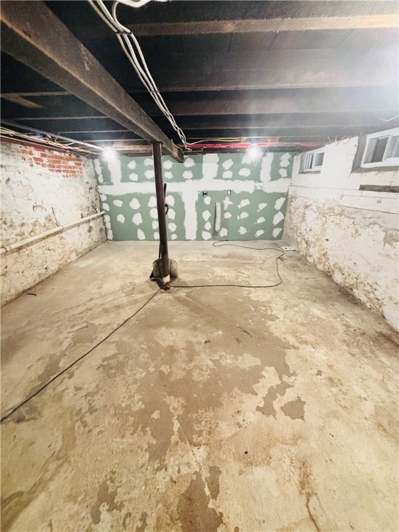 view of basement