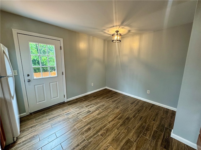 doorway featuring hardwood / wood-style flooring