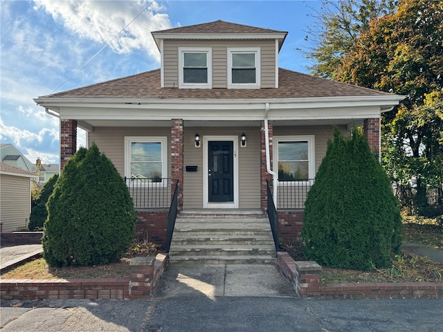 bungalow-style home featuring a porch