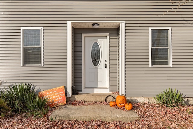 view of exterior entry