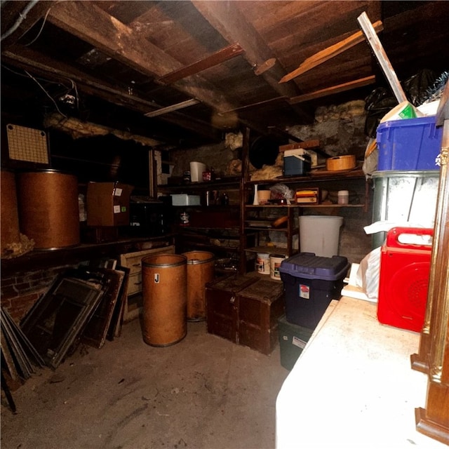 view of storage room