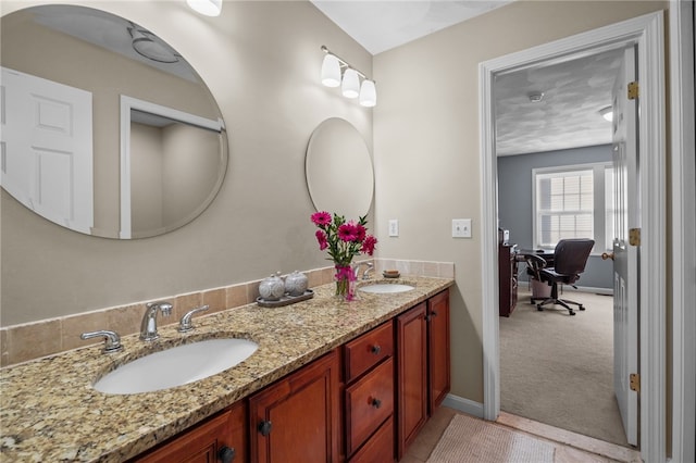 bathroom featuring vanity