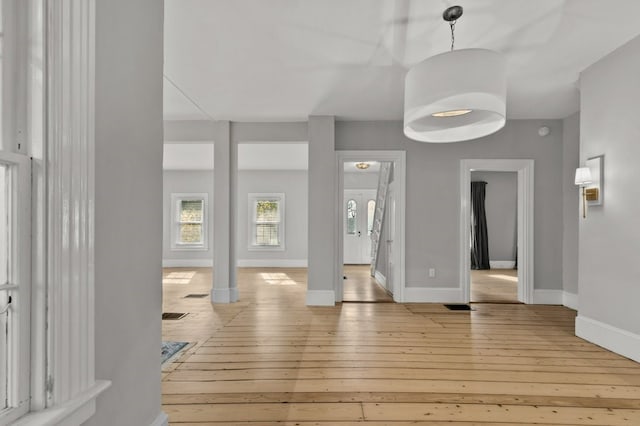 interior space with light wood-type flooring