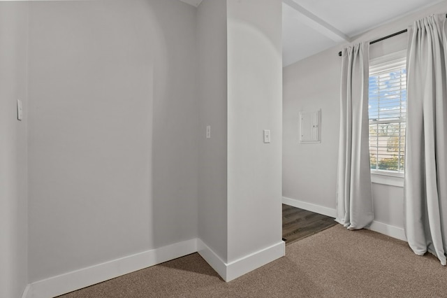 unfurnished bedroom featuring carpet flooring