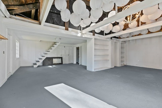 interior space featuring concrete flooring