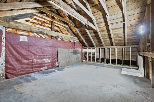 view of attic