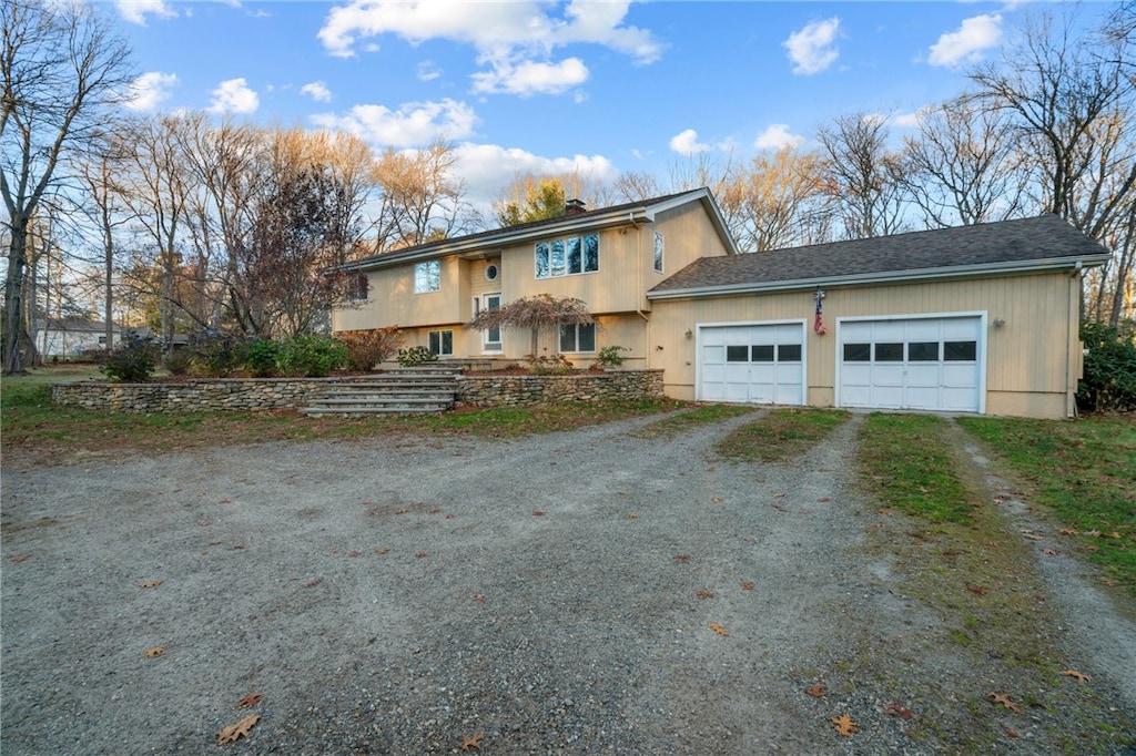 view of front facade with a garage