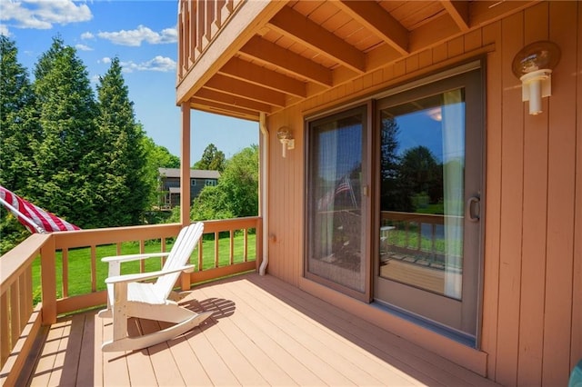 view of wooden terrace