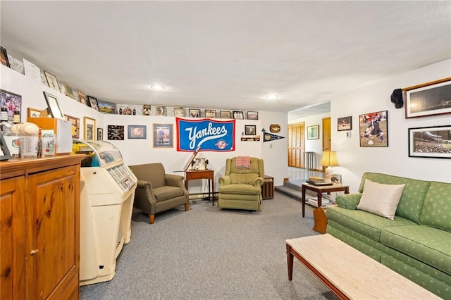 view of carpeted living room