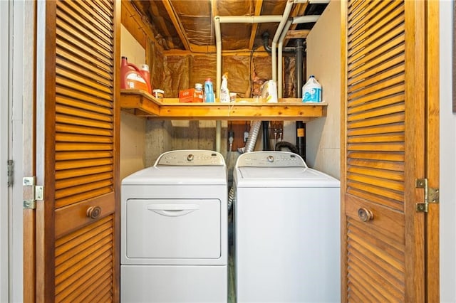 laundry area with washer and dryer