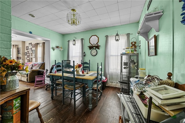 dining room featuring dark hardwood / wood-style flooring