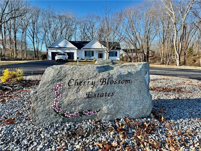 view of community sign