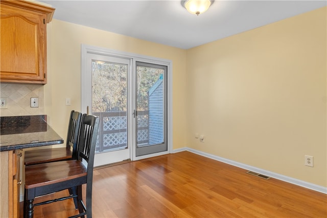 dining area featuring light hardwood / wood-style floors