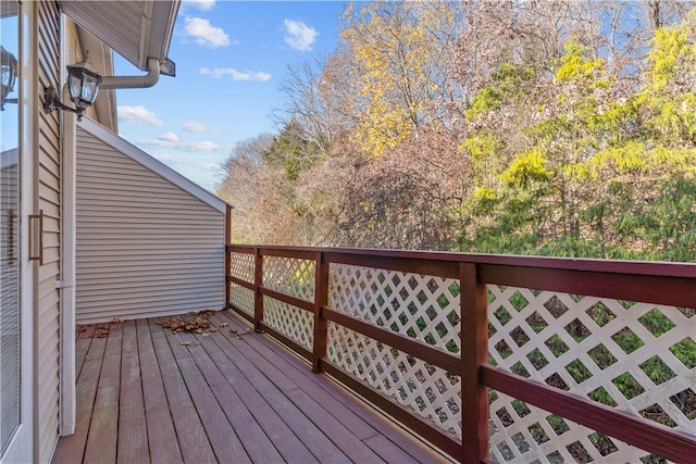 view of wooden terrace