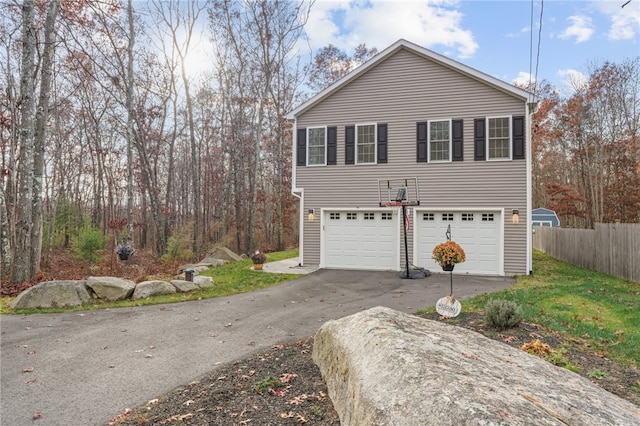 view of property exterior featuring a garage