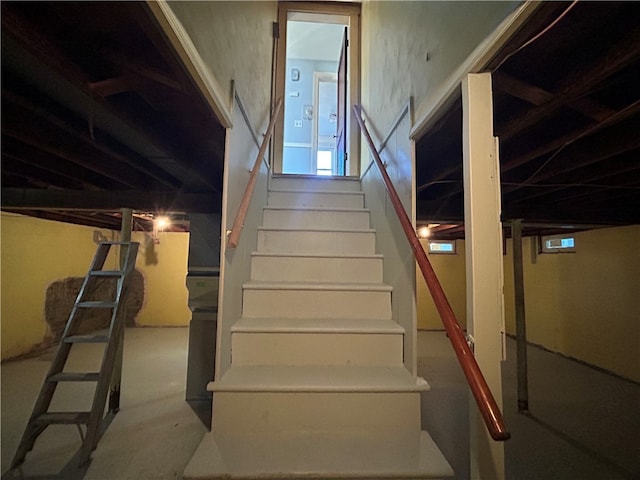 view of stairway