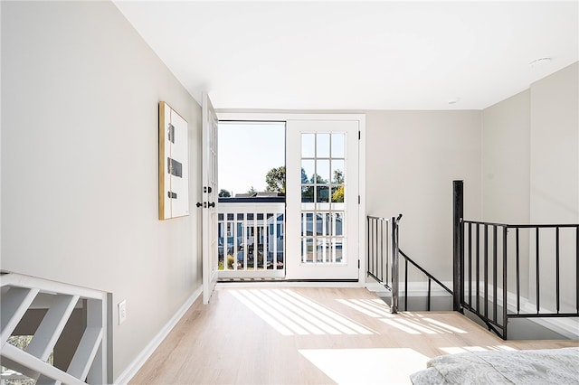 interior space with light wood-type flooring