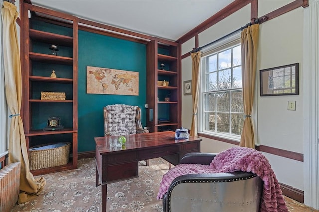 43 Old Beach Rd, Newport, RI 02840 - office space featuring radiator and built in shelves