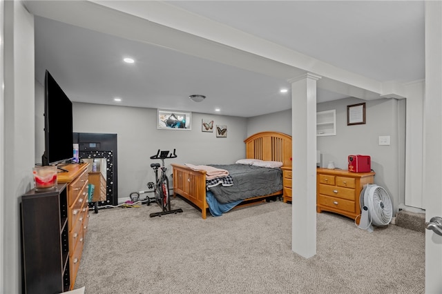 view of carpeted bedroom