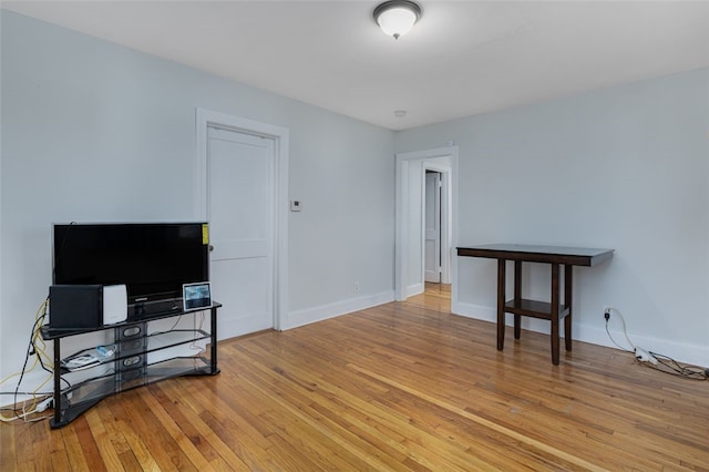 miscellaneous room with light hardwood / wood-style flooring