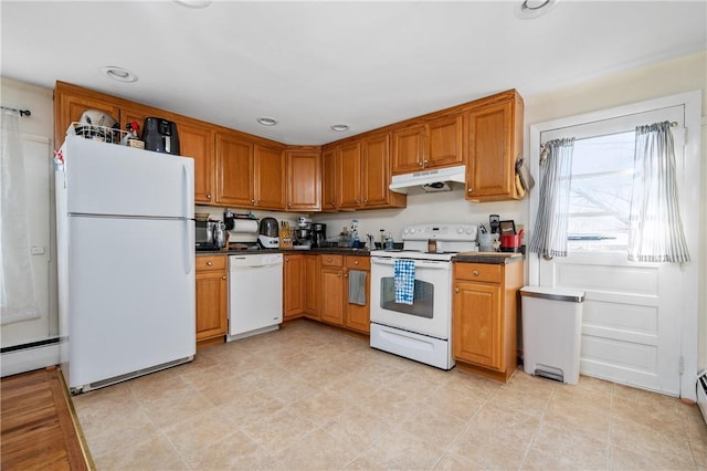 kitchen with white appliances