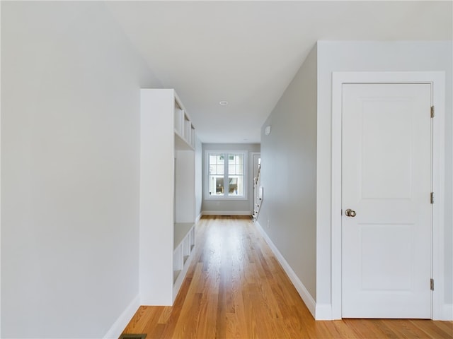 hallway featuring light hardwood / wood-style floors