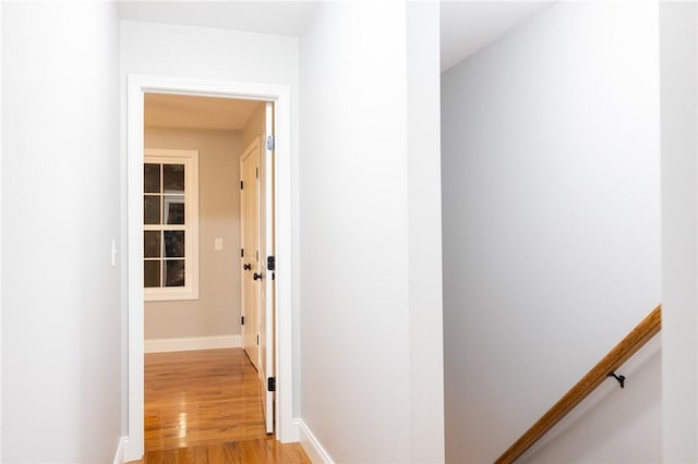 hallway featuring light hardwood / wood-style flooring