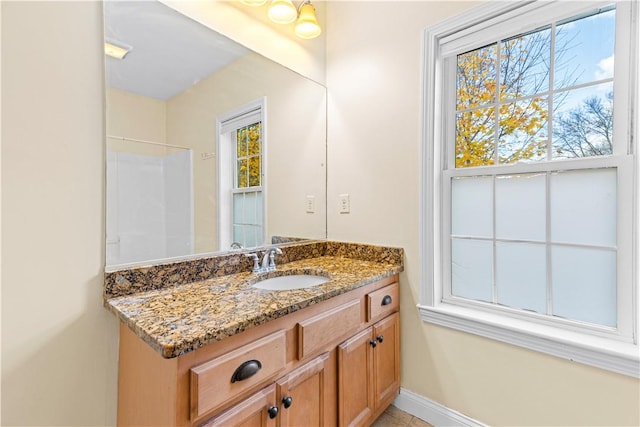 bathroom with vanity