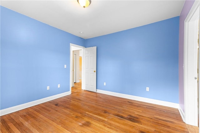 unfurnished bedroom featuring light hardwood / wood-style flooring