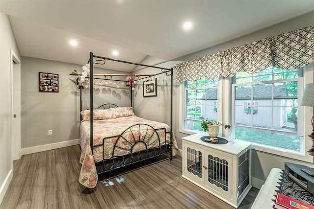 bedroom featuring hardwood / wood-style floors