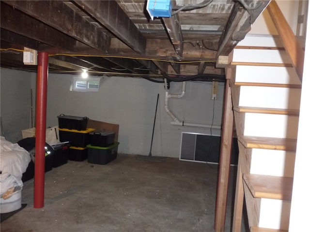 view of basement