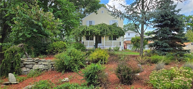 view of front of home featuring a porch