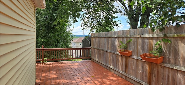 view of wooden deck