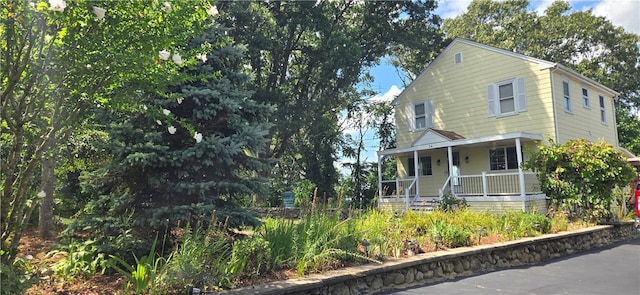 view of front of house with a porch