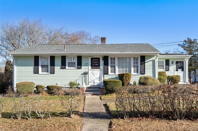 view of single story home