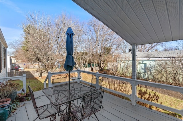 view of wooden terrace