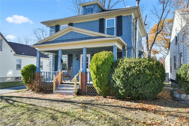 view of front of house featuring covered porch