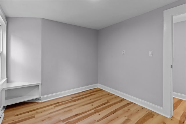 empty room featuring light hardwood / wood-style flooring