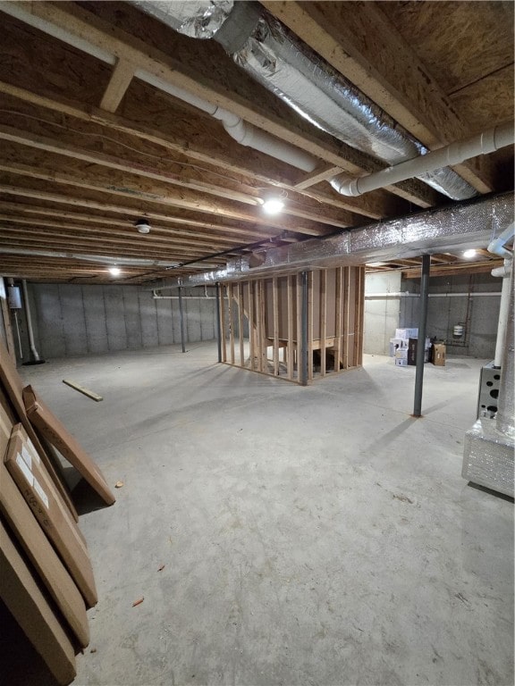 view of basement