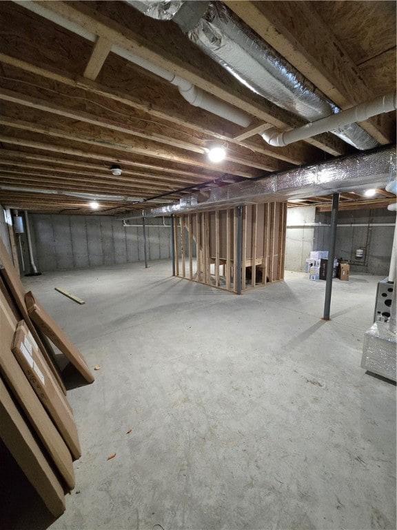 view of basement