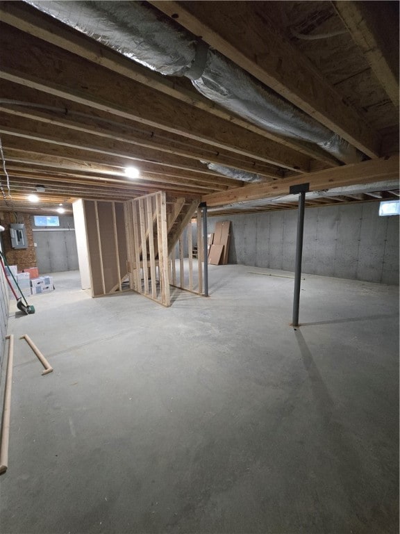 view of basement