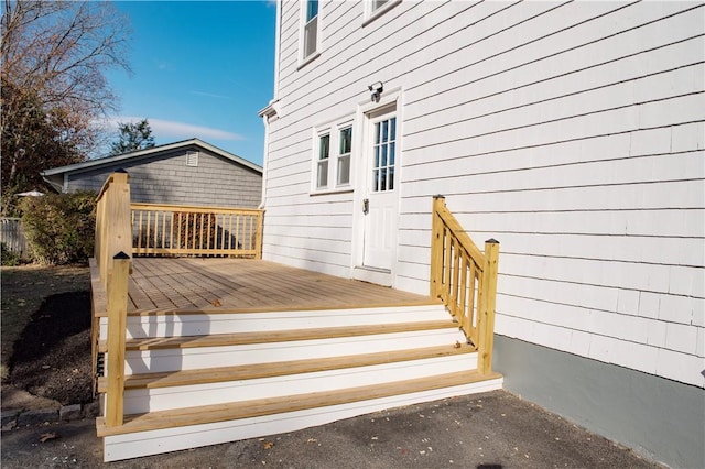 view of wooden deck