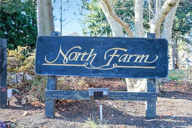 view of community sign