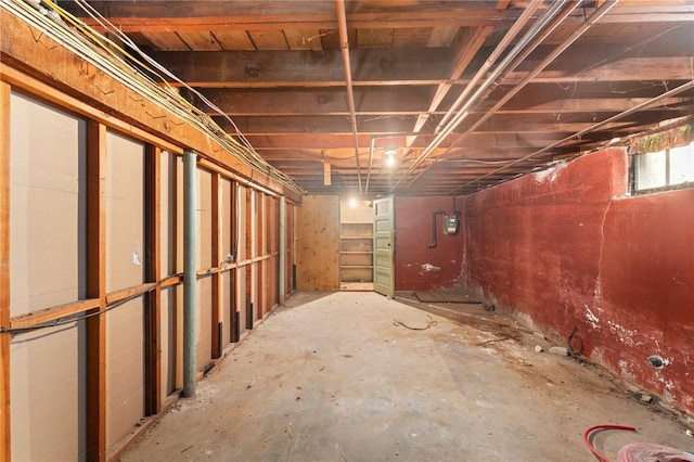 view of basement